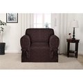 Madison Industries Madison Industries AMER-CH-BN Americana Chair Slipcover; Brown AMER-CH-BN